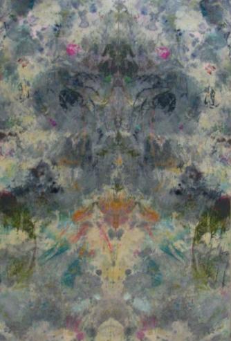 Merike Estna, Dark Folded Painting on Stretcher