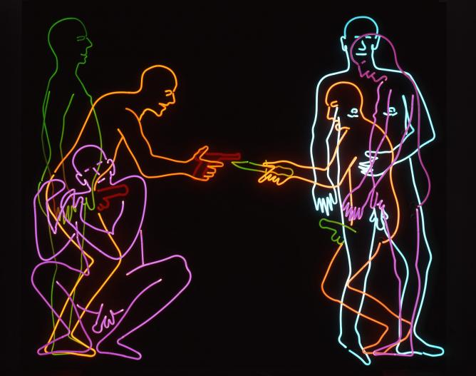 ‘Sex and Death’, Bruce Nauman, 183 x 244 x 29 cm