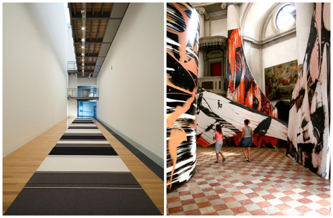 Adam Art Gallery_Peter Robinson, Cuts and Junctures, 2013 and Adam Art Gallery_Judy Millar, Giraffe-Bottle-Gun, 2009