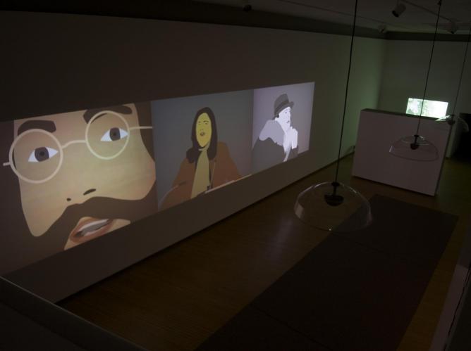 Kota Ezawa, 'Lennon, Sontag, Beuys' | Courtesy of Prichard Art Gallery