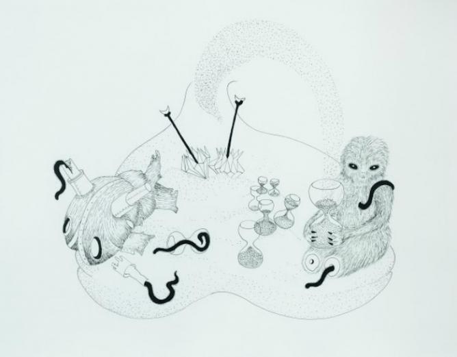 Gabríela Friðriksdóttir, The Dust Collector, 2008, Ink on Paper | Image Courtesy the Artist