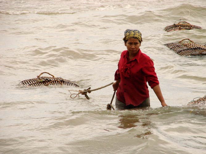 Catching Fish in Kep