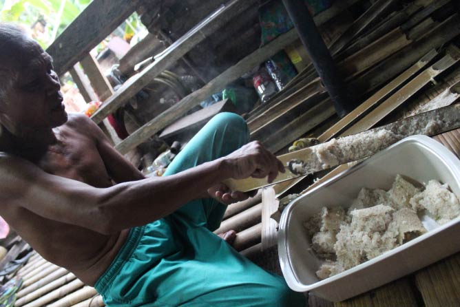 Cooking Rice in Bamboo Sticks, Sarawak