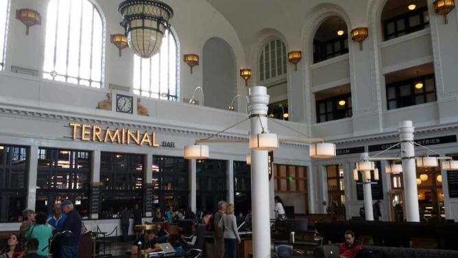 A photo of the interior of Union Station