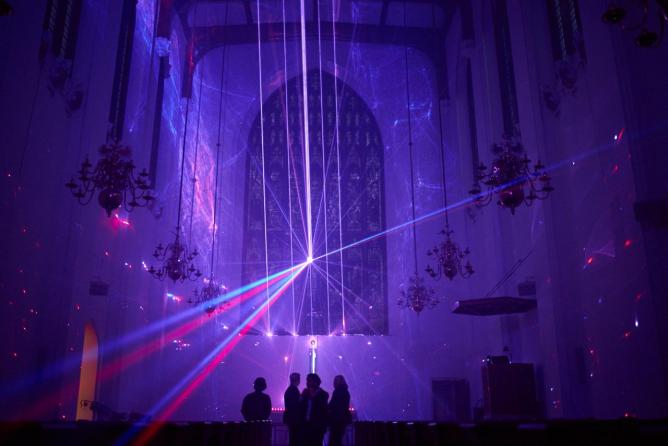 Levine's ‘Angel Presence’ in partnership with Swarovski | Courtesy of Andrew Atkinson