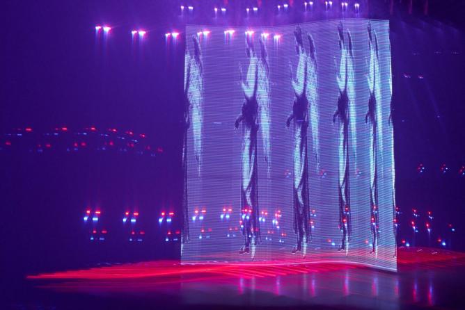 Levine's ‘Angel Presence’ in partnership with Swarovski | Courtesy of Andrew Atkinson