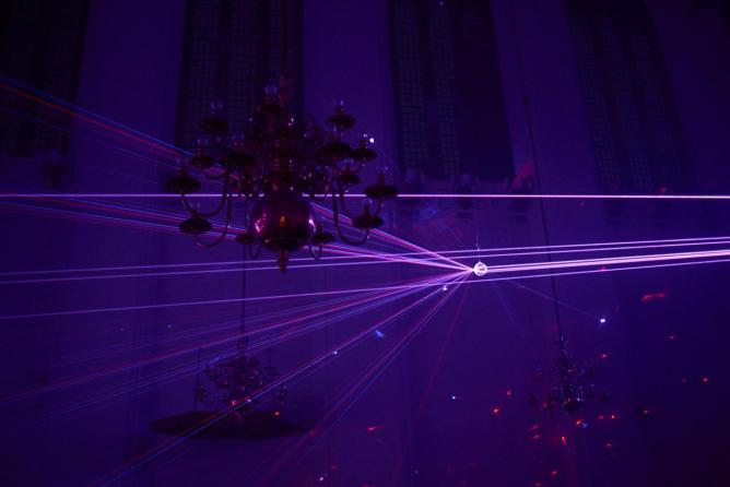 Levine's ‘Angel Presence’ in partnership with Swarovski | Courtesy of Andrew Atkinson