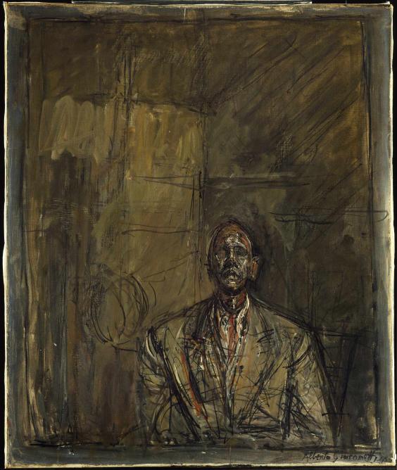 Jean Genet, 1954 - 1955, oil on canvas, 653 x 543 mm; Tate London 2015 © The Estate of Alberto Giacometti (Fondation Giacometti, Paris and ADAGP, Paris) 2015