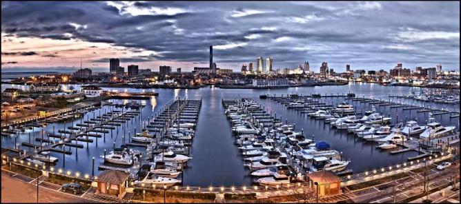 The Marina which is close to The Golden Nugget Hotel.