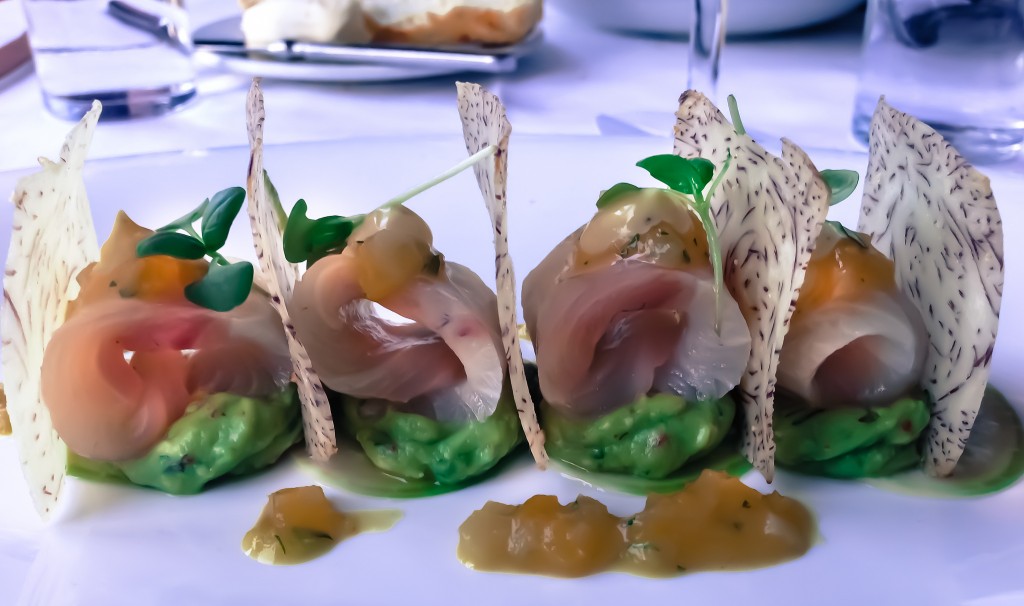 Yellowtail kampachi tiraditos at Troquet Boston | ©Dale Cruse/Flickr
