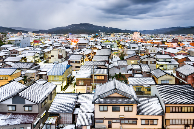 Wajima City под одеялом снега loverme