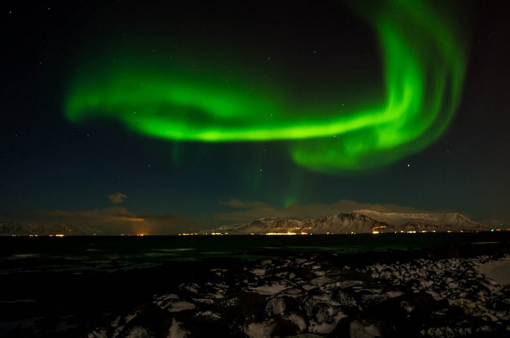 Northern Lights over Reykjavik | © sergejf / Flickr
