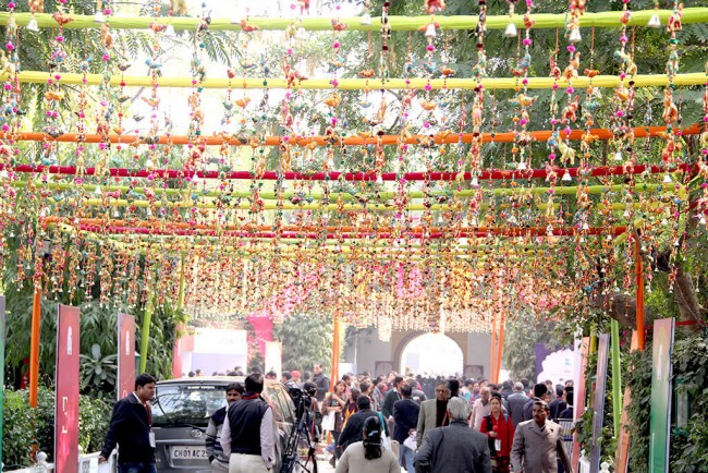 Diggi Palace grounds all decked up for the Jaipur Literature Festival © ZEE Jaipur Literature Festival