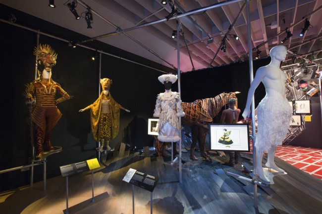 Installation view of 'Curtain Up: Celebrating 40 Years of Theatre in London and New York' | Courtesy of Victoria and Albert Museum, London