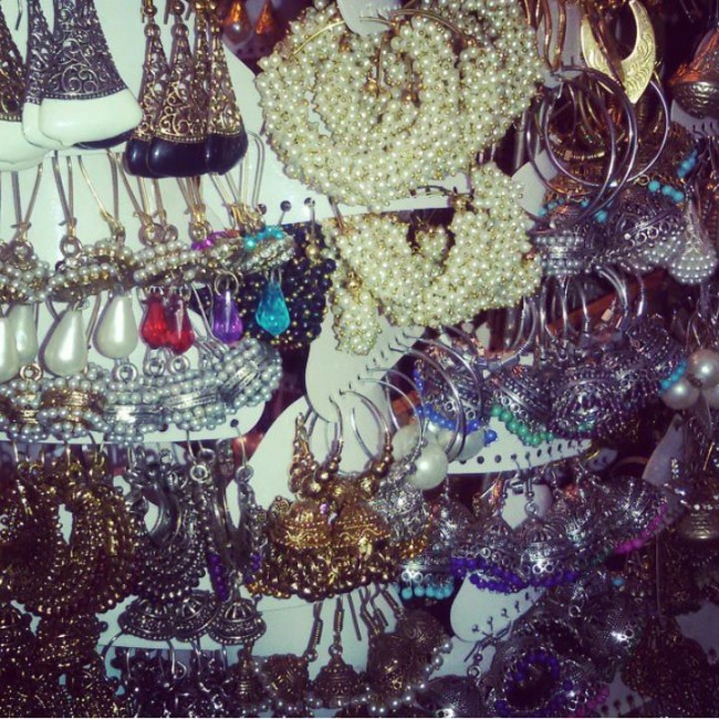 Earrings at street stall. Courtesy: Riddhi Sheth