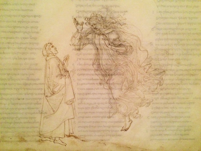 Botticelli, Paradiso V – The face of Beatrice was originally drawn looking up and is still slightly visible | Courtesy of A.Winners