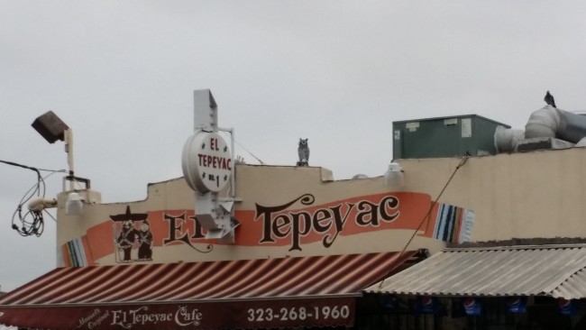 The sign outside of El Tepeyac photo by Cristina