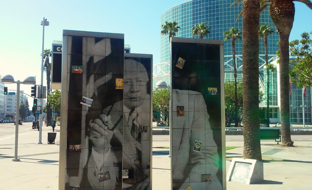 Gilbert Lindsay memorial wall near the LA Convention Center. © Marie Cradle.