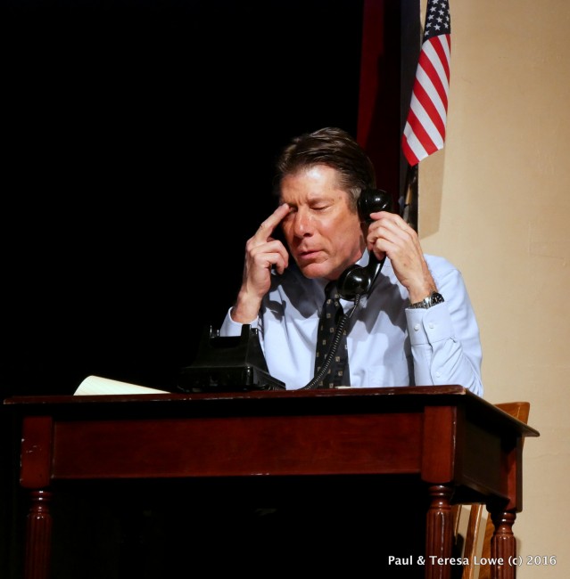 Actor Kevin Scott Allen plays an eerie role as the arch enemy of Dr.Martin Luther King in the compelling play "Martin Duty Calls"