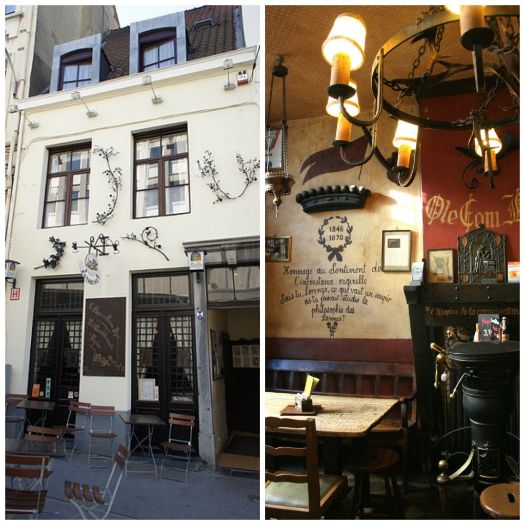 La Fleur en Papier Doré, one of Brussels' oldest pubs and former gathering place of Belgian surrealists | © byantovez / Wikimedia and Michel Wal / Wikimedia