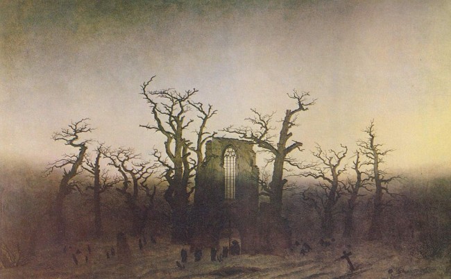 Friedrich, The Abbey in the Oakwood, 110 x 171.5 cm, Alte Nationalgalerie, 1809-10 | © Sitacuisses/WikiCommons
