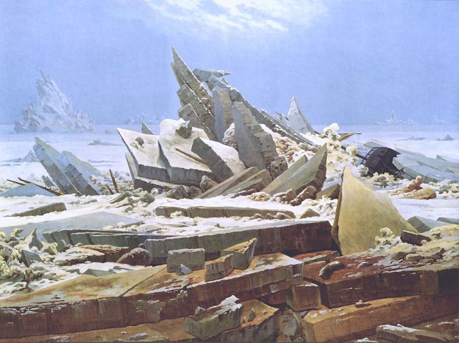 Friedrich, The Sea of Ice, 96.7 x 126.9 cm, Kunsthalle Hamburg, 1823-24 | © Mathiasrex/WikiCommons