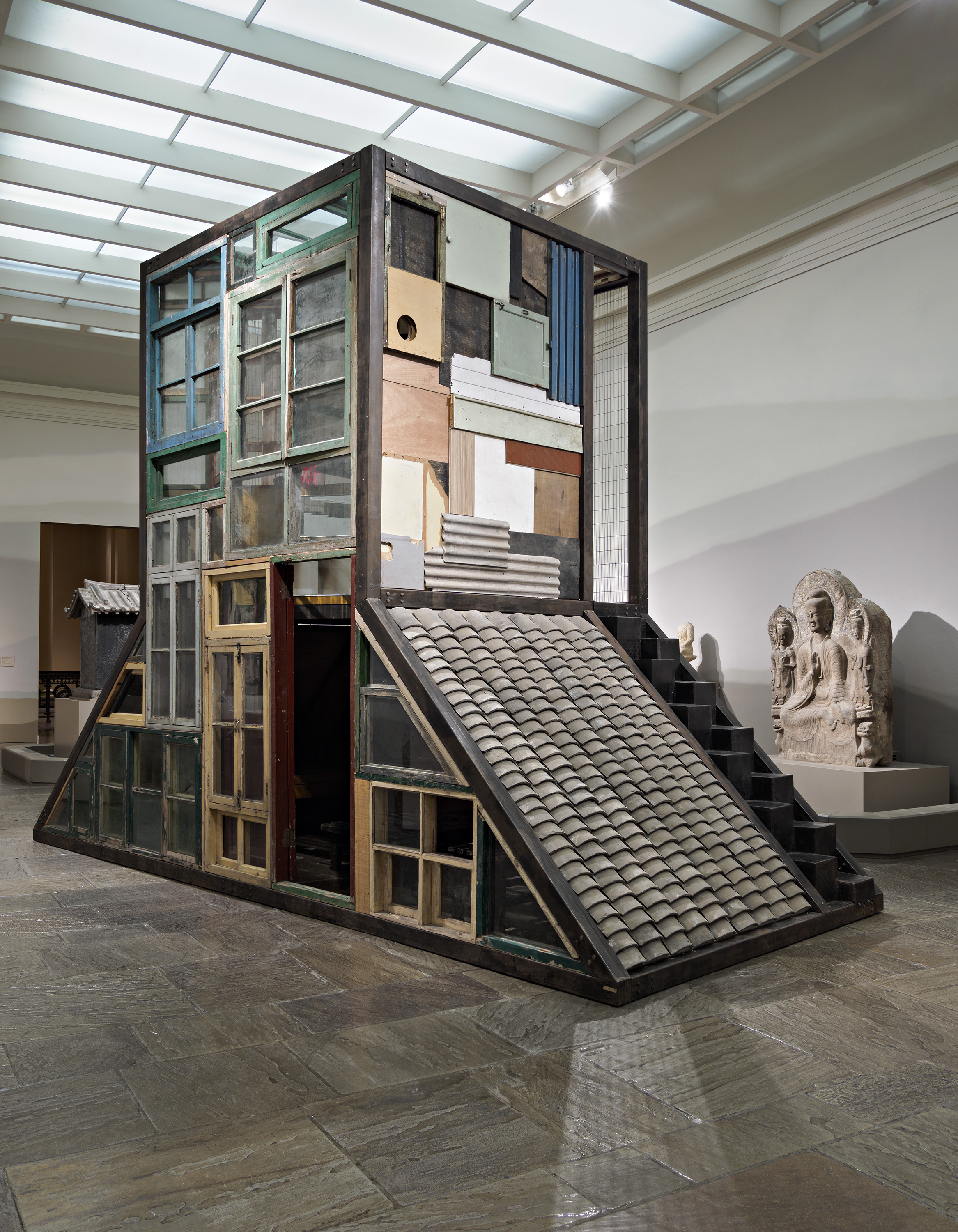 Wisdom of the Poor: Living with Pigeons, Song Dong (Chinese, born in 1966), 2005-2006. Reclaimed parts from traditional Beijing houses. | Image Courtesy of Pace Gallery and Museum of Fine Arts, Boston.