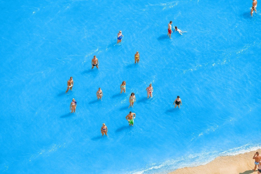 Olivo Barbieri Adriatic Sea (Staged) Dancing People 7, 2015 Archival Pigment Print