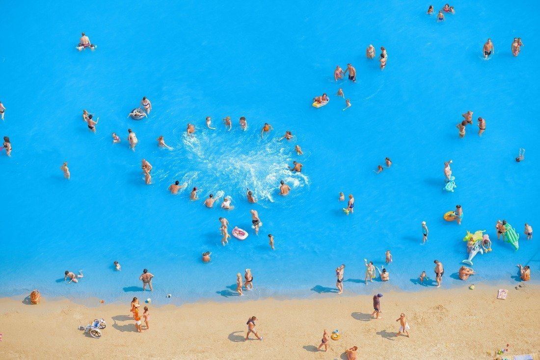 Olivo Barbieri Adriatic Sea (Staged) Dancing People 9, 2015 Archival Pigment Print | Image courtesy of the artist and Yancey Richardson Gallery