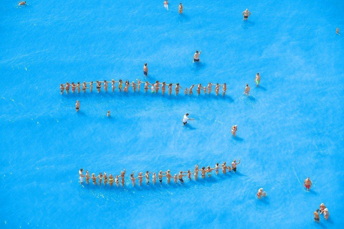 Olivo Barbieri Adriatic Sea (Staged) Dancing People 14, 2015 Archival Pigment Print | Image courtesy of the artist and Yancey Richardson Gallery
