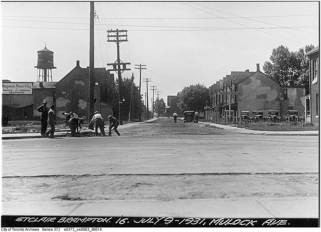 Mulock Avenue looking south from St. Clair Avenue West | © Toronto History/Flickr