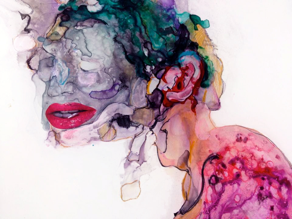Sarah Allen Eagen, Thank You for the Syphilis (detail), mixed media on Mylar 42” x 40” | © Sarah Allen Eagen