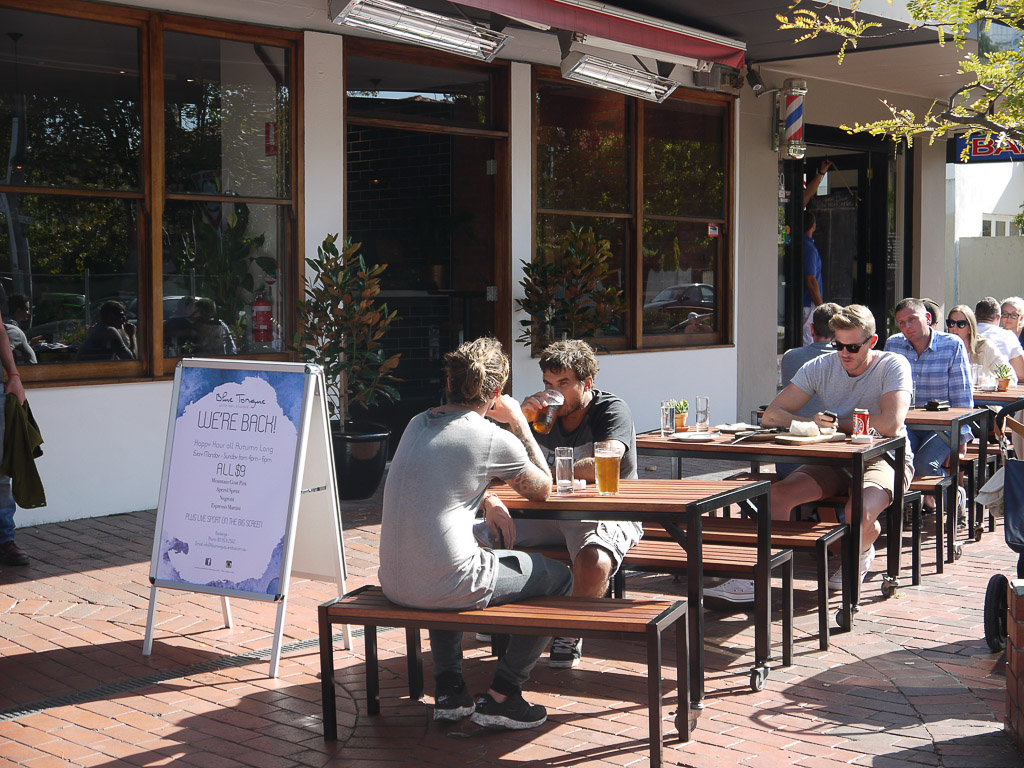 Enjoying A Drink Outside Blue Tongue l © Ash Seagrave