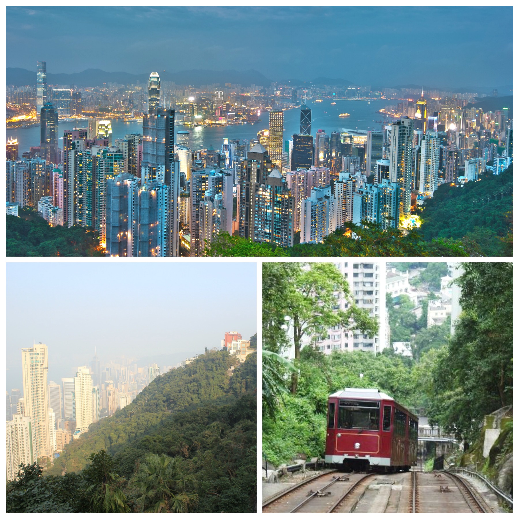 Victoria Peak © Mattias Frenne | View From Peak Tram Track © Sjors Provoost | Peak Tram © Simon Clancy