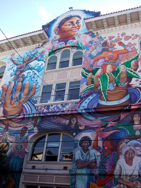 Rigoberta Menchu dominates the MaestraPeace at the Women's Building © Graham C99/Flickr