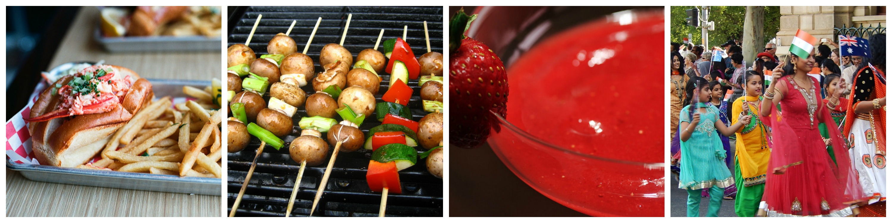 Lobster Roll | © Neil Conway/Flickr / Veggies | © Jeremy Keith/Flickr / homemade strawberry margaritas | © Stacy Spensley/Flickr / Girls and women from India | © Michael Coghlan/Flickr