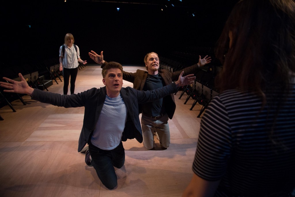 Suzie Preece, Freddie Hutchins and Freddie Fox in A Midsummer Night's Dream at Southwark Playhouse | Taken by Harry Grindrod / courtesy of The Corner Shop PR