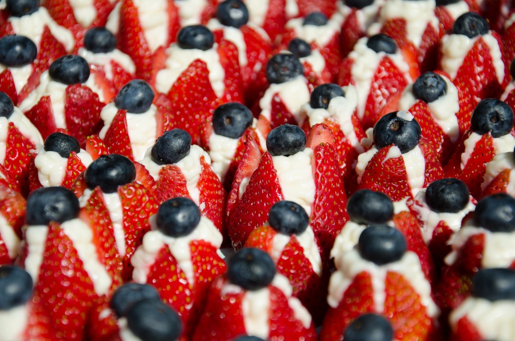 Strawberry, blueberry, whipped cream. via Tim Pierce/Flickr/ CC BY 2.0