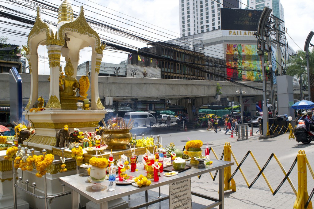 Shrine in downtown Bangkok/Courtesy of Kelly Iverson