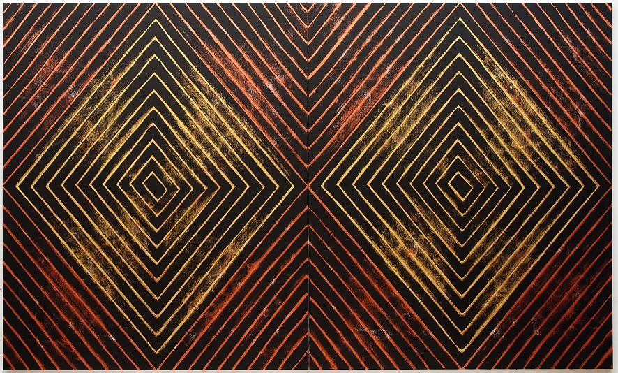 Gordon Bennett, Number Nine, 2008, acrylic paint on linen, Tate and the Museum of Contemporary Art Australia, purchased jointly with funds provided by the Qantas Foundation 2016, image courtesy Museum of Contemporary Art Australia and Milani Gallery, Brisbane © The Estate of Gordon Bennett, 2016, photograph: Carl Warner