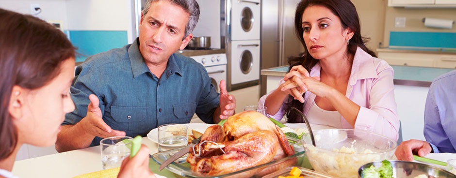 An argument around the dining table