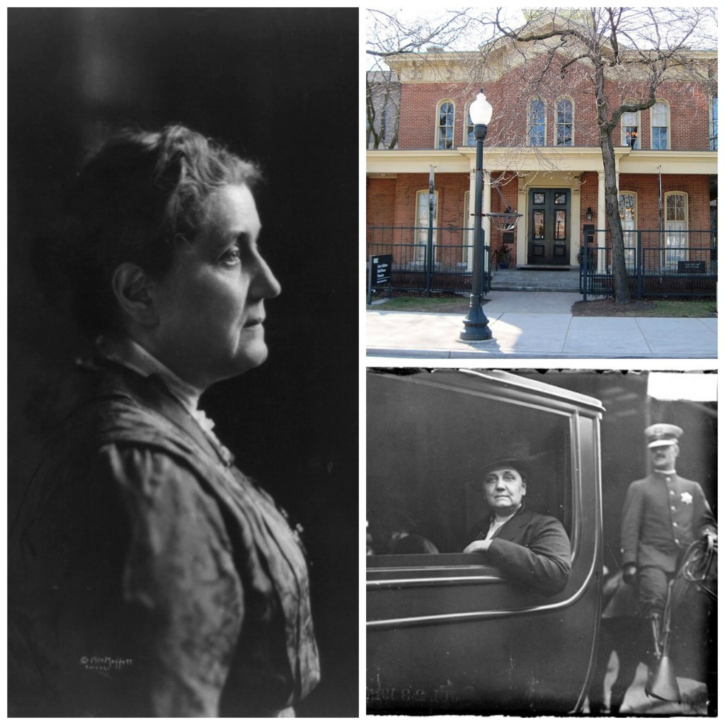 Left & Bottom Right: Jane Addams; Top Right: Hull House; all photos courtesy of Wikipedia