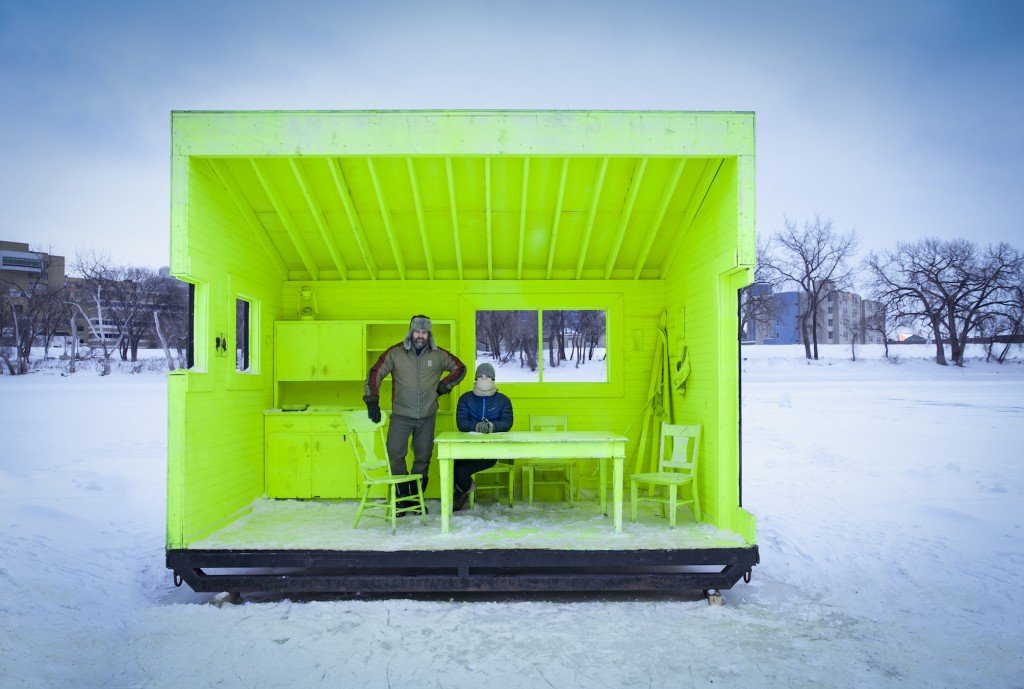 Hygge House Warming Hut by Plain Projects, Pike Projects and Urbanink in Winnipeg, Canada | © Paul Turang
