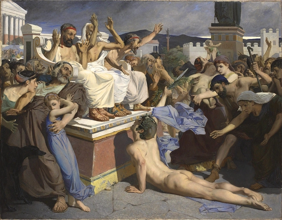 Pheidippides delivered a message of victory to the Athenians.