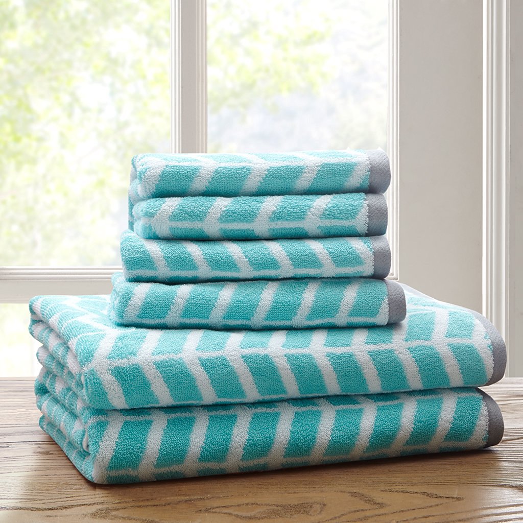 Intelligent Design ID91-524 Nadia six-piece cotton jacquard towel set, $49.34