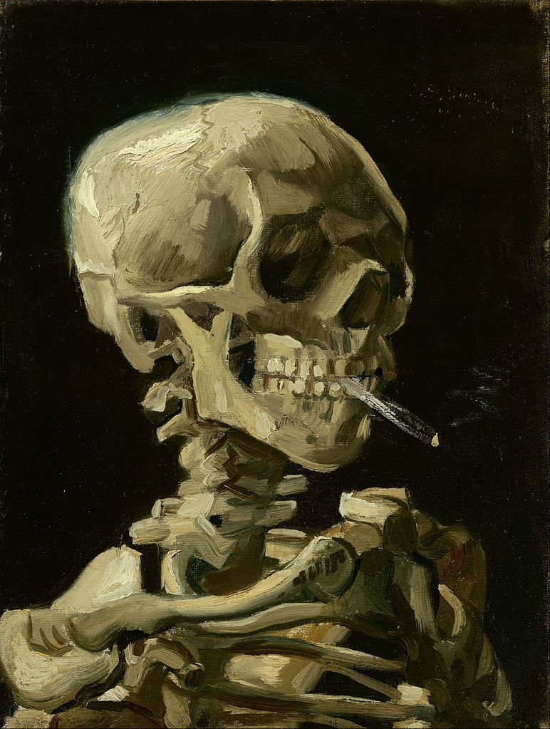 Vincent van Gogh - Head of a skeleton with a burning cigarette - Google Art Project. | © Museum Page/WikiCommons