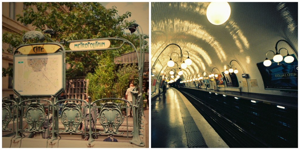 Cité metro station │© Yuko Honda ; Cité metro station platform │© Blowing Puffer Fish