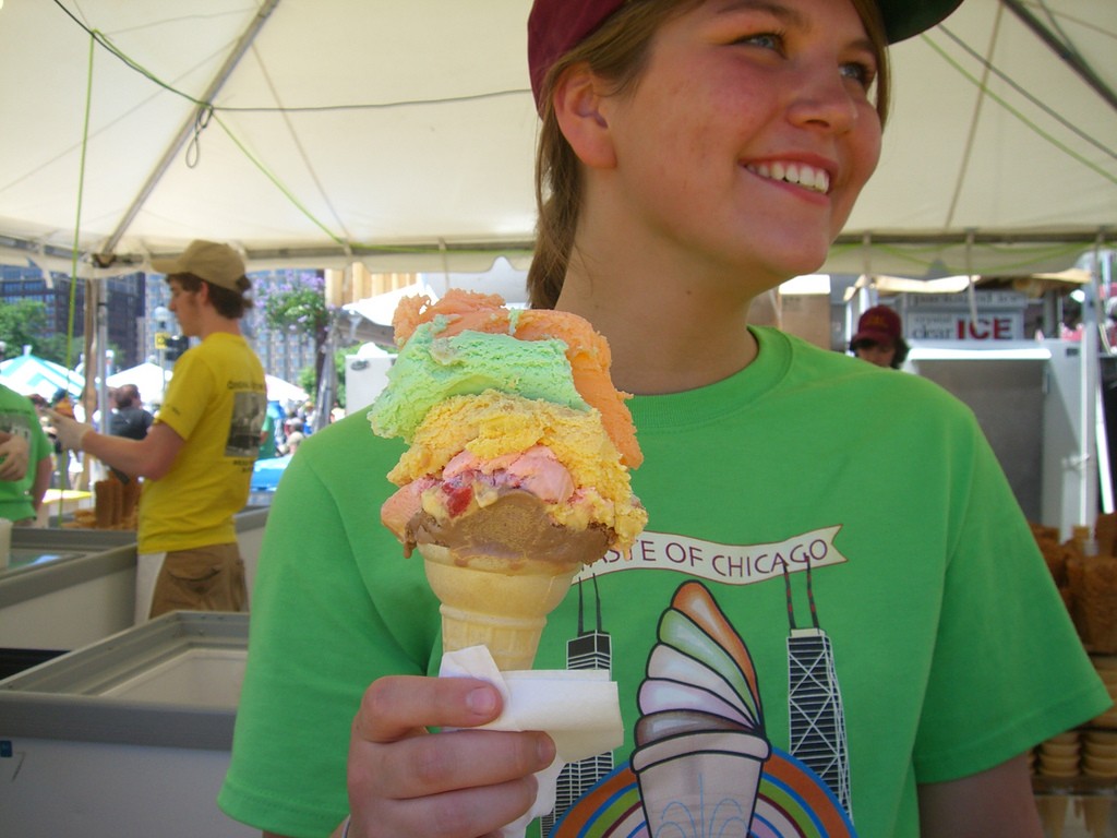 Rainbow Cone at The Taste of Chicago, courtesy of Flickr: