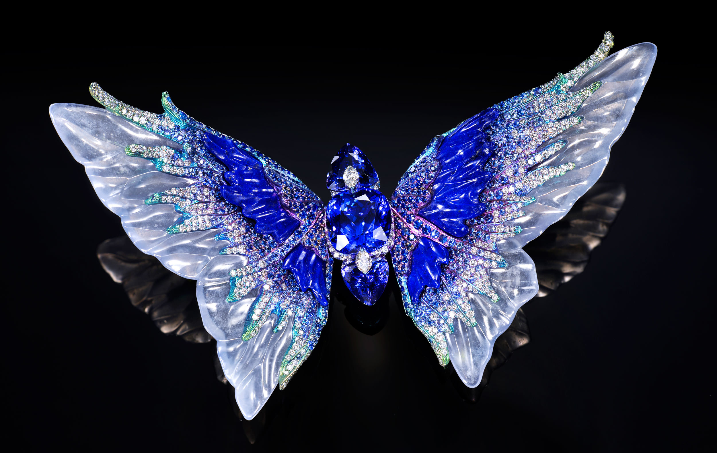 © Wallace Chan "Celestial Brooch Fluttery Whimsical Blue"