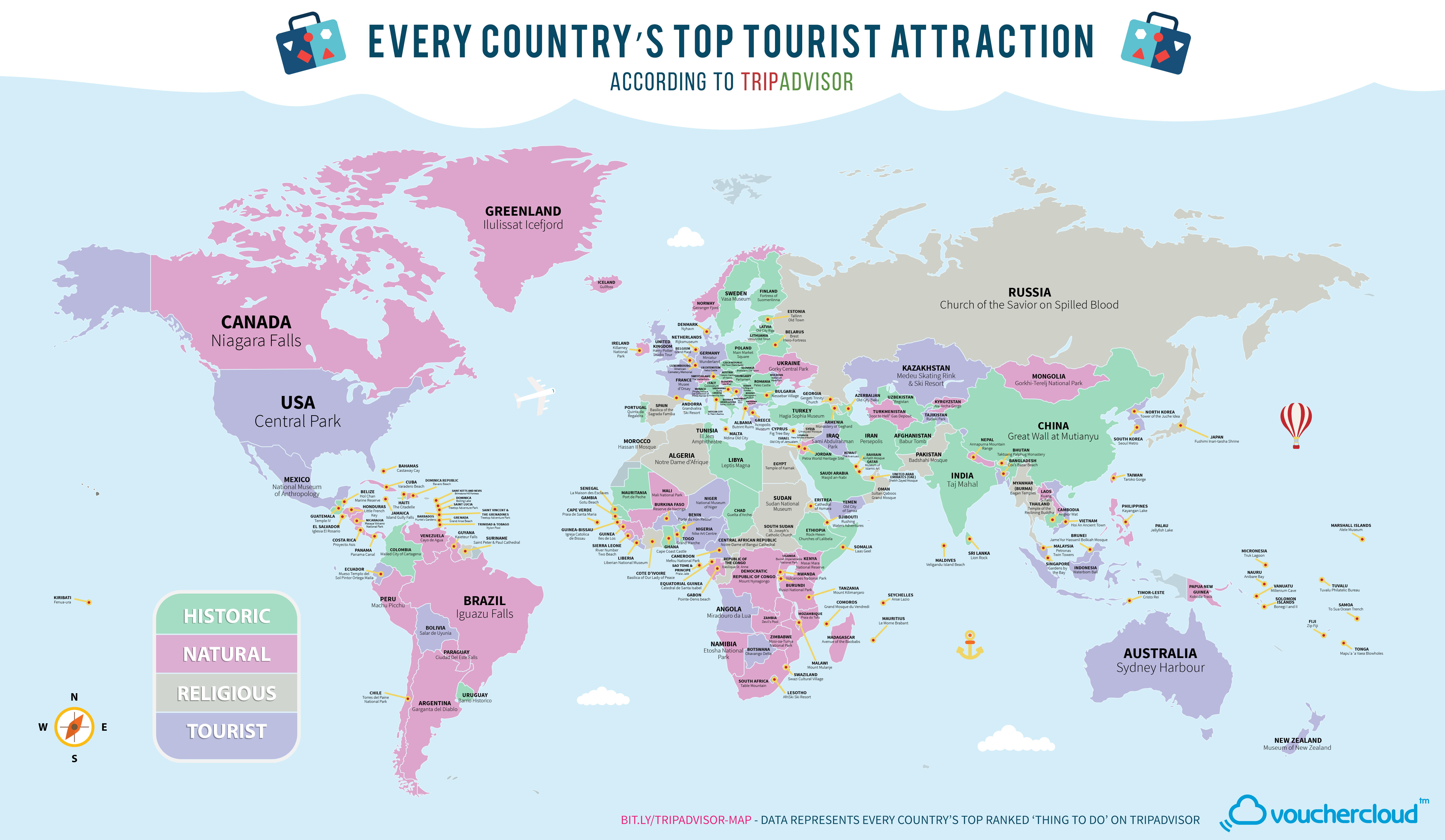 This Really Cool Map Shows The World s Top Tourist Destinations